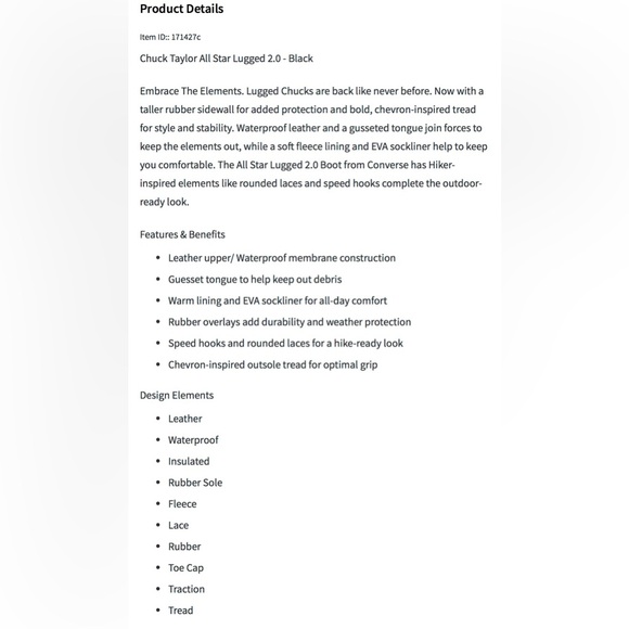 [SOLD] Converse All Star Lugged Winter Boots - Picture 14 of 14